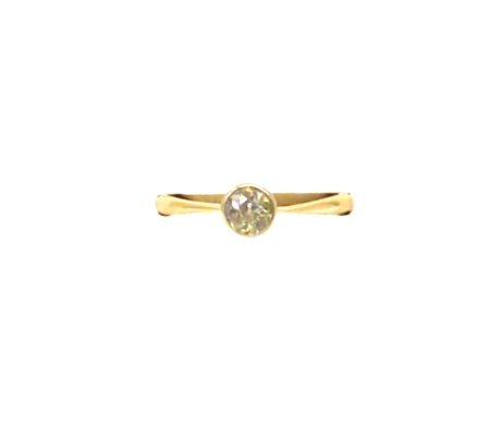 18ct Antique Old Cut Solitaire Diamond Ring