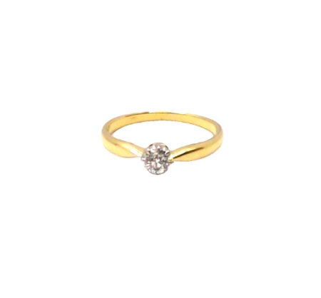 18ct Vintage Solitaire Diamond Ring
